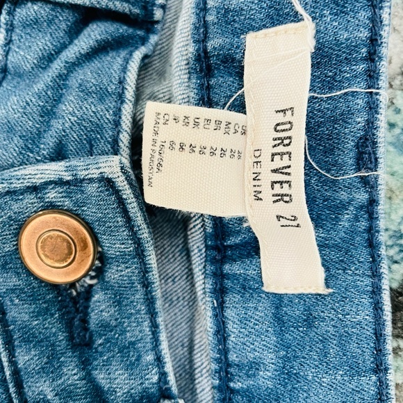 FOREVER 21 DENIM SKINNY JEANS Jeggings Size 26 - Picture 7 of 8